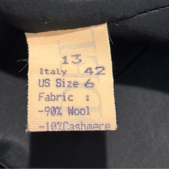 CINZIA ROCCA Sz 6 Blazer Double Breasted Wool Cashmere Shoulder Pads Lined - Picture 8 of 8